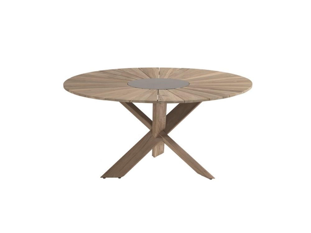 Luxusní zahradní jídelní stůl Provence dřevěný 150 cm - Light Grey